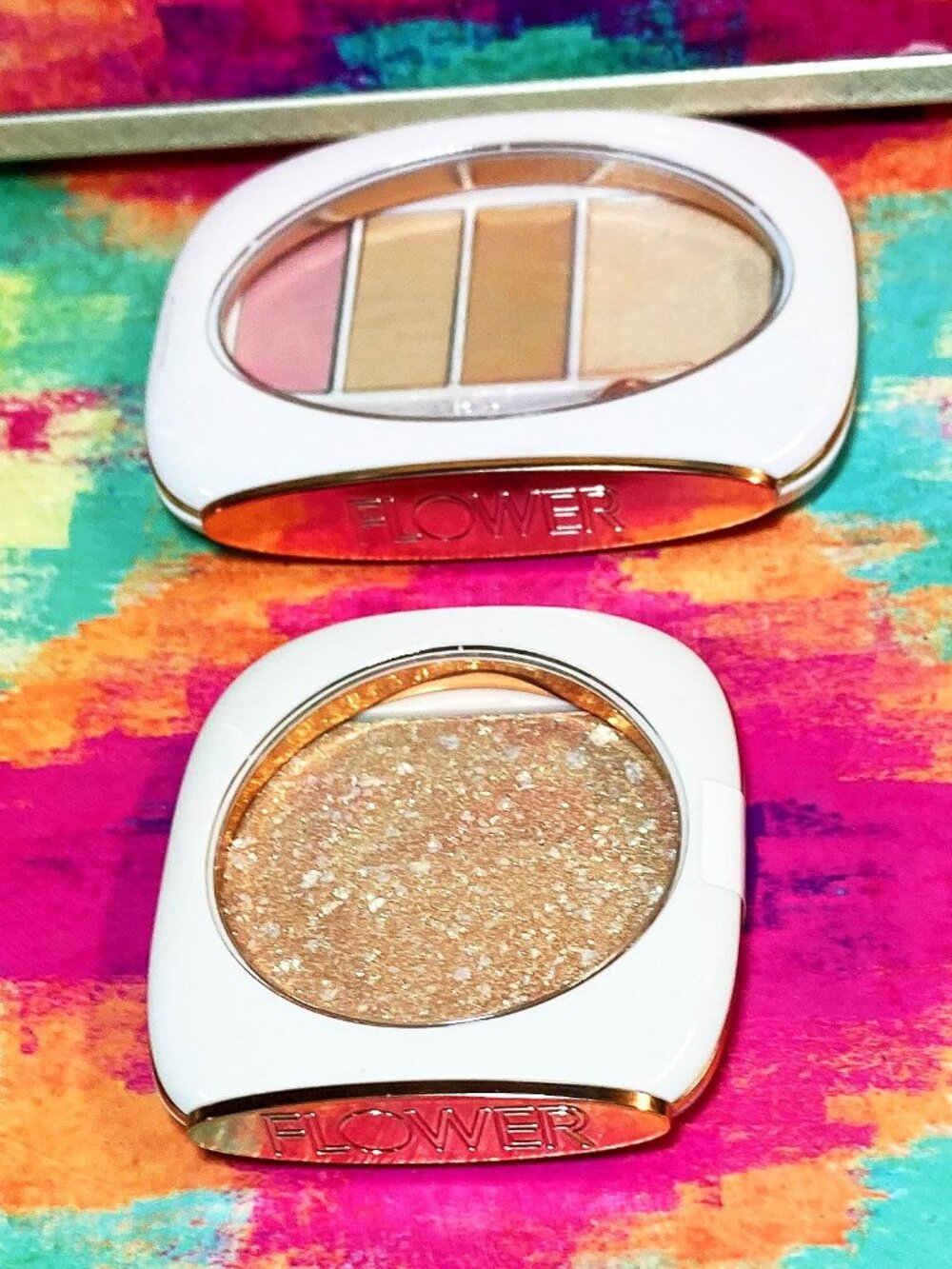 NEW FLOWER BRAND MAKEUP - PALETTE & HIGHLIGHTER SET